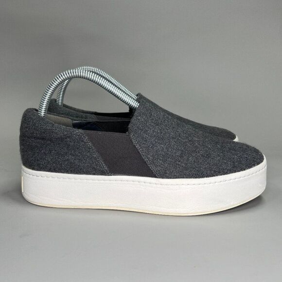 Vince Warren Platform Sneakers Women's Size 8 Gray Slip On Loafers - Picture 1 of 11